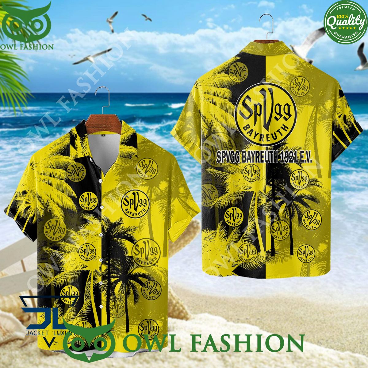 SpVgg Bayreuth 1921 e.V. Bundesliga Champion Tropical Coconut Tree Hawaiian Shirt