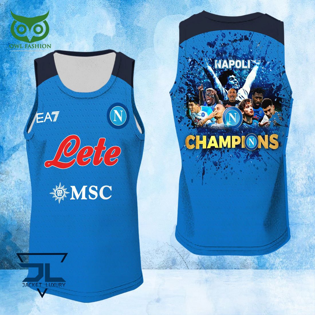 SSC Napoli Campioni d’Italia Serie A Blue 3D Shirt