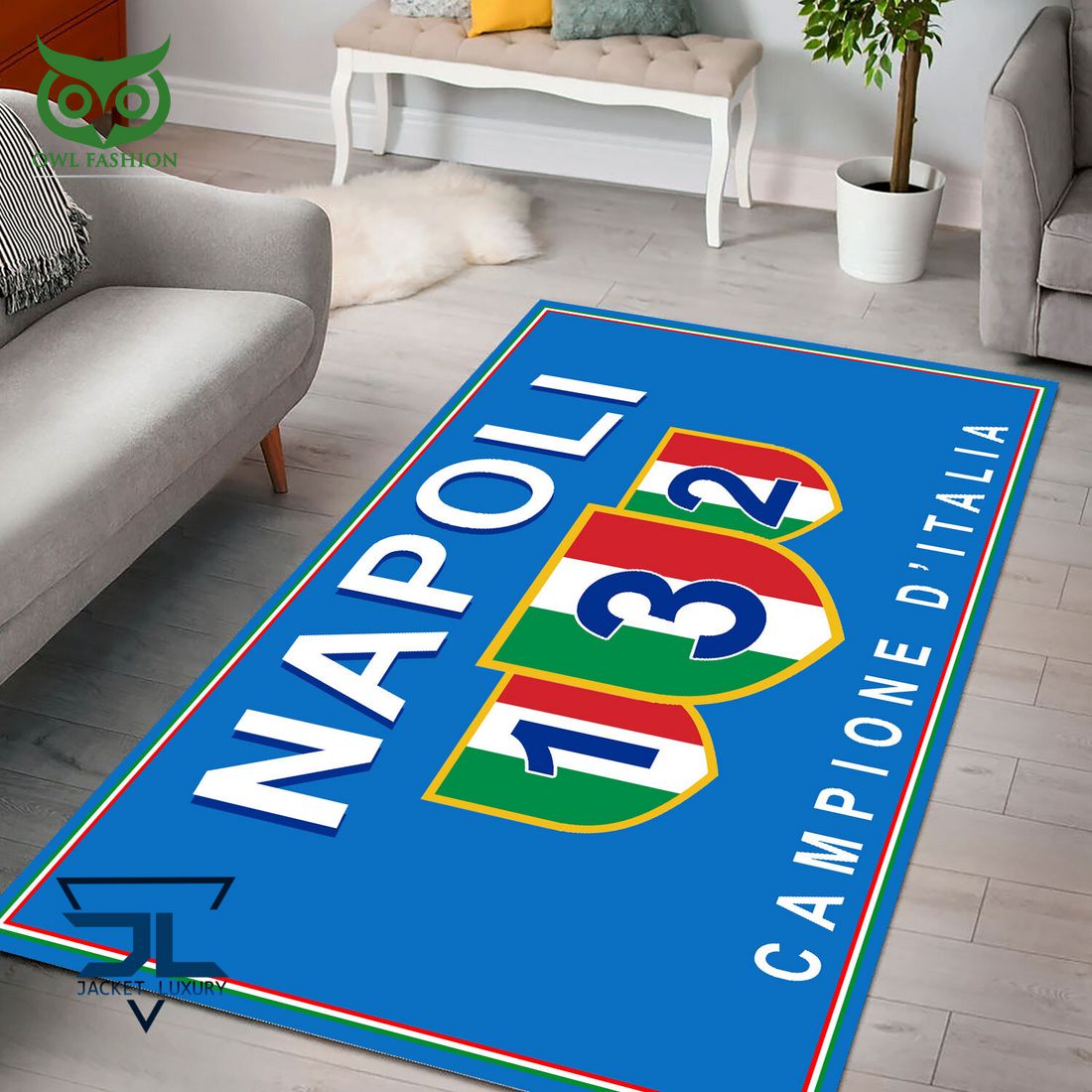 SSC Napoli Tappeto Campioni d’Italia Blue Rug