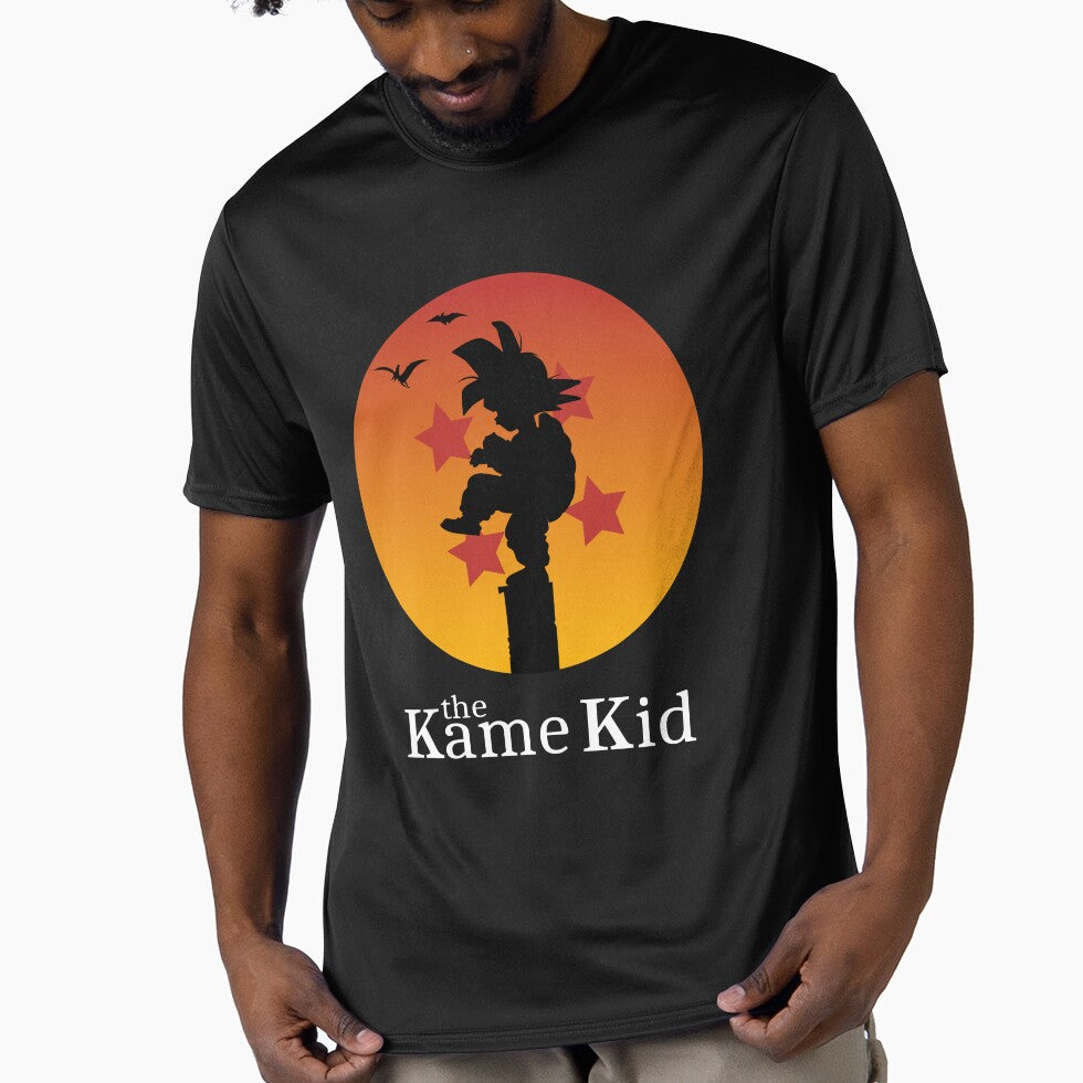 The Kame Kid – Anime Inspired Minimalist Sunset Silhouette by MikeMoreArt