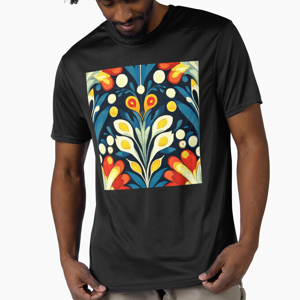 Boho-Inspired Blue, Yellow And Red Abstract Design by DEC02