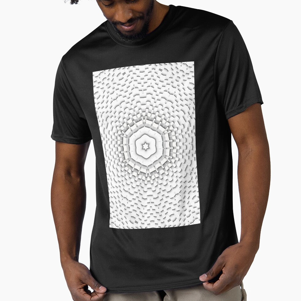 3D Grayscale Hexagon Geometric Art by ThatKrisGuy