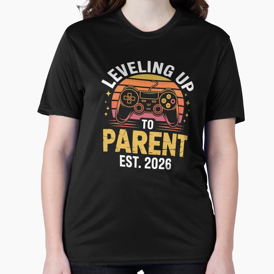 Leveling Up to Parent Est 2026 Gamer Retro Design by Gogetgiggles