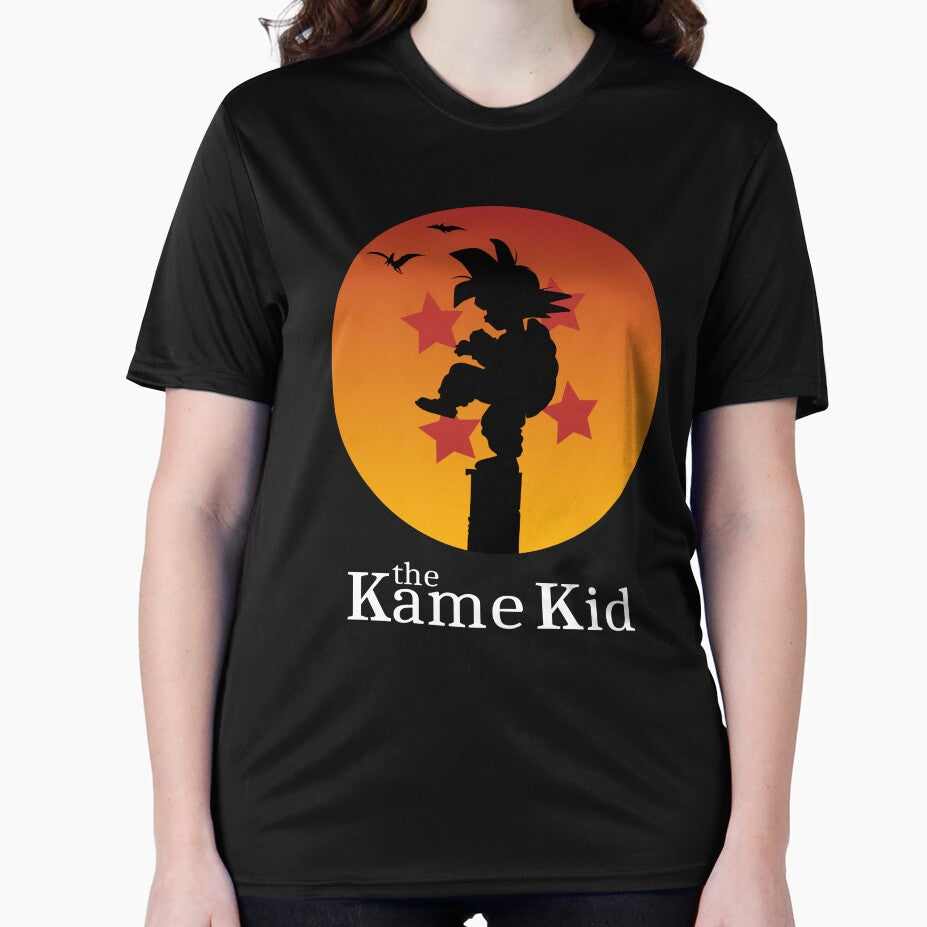 The Kame Kid – Anime Inspired Minimalist Sunset Silhouette by MikeMoreArt