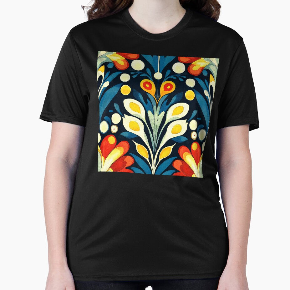 Boho-Inspired Blue, Yellow And Red Abstract Design by DEC02