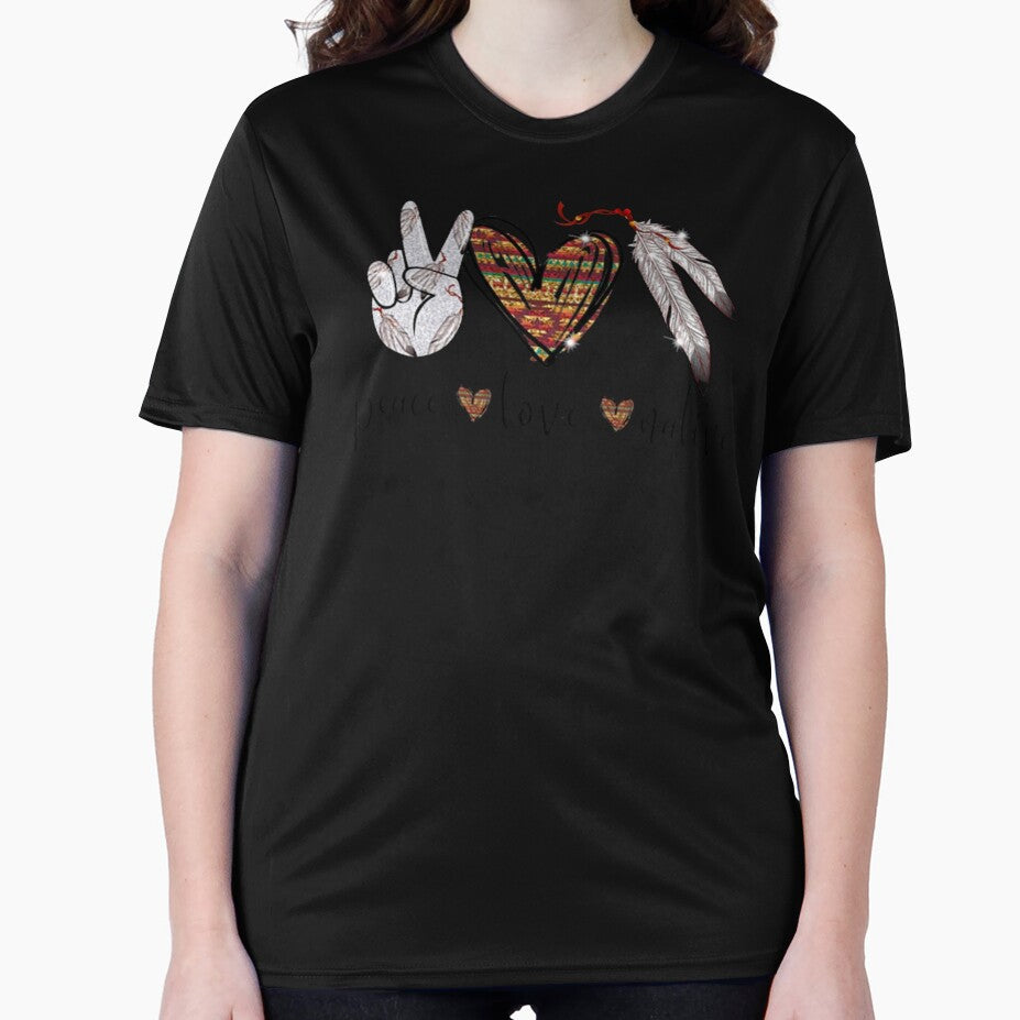 Peace Love Native American Hippie Heart Native by Arif Himawan