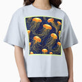 Orange Jellyfish Pattern Art by Health And Fitness Posts e-Store