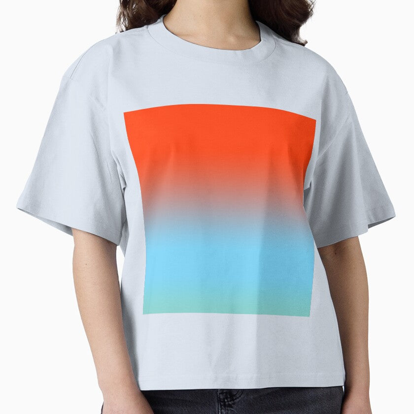 Modern Tones Ombre/Orange Red and Sky Blue by ozcushions