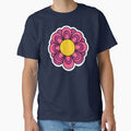 retro groovy hot pink daisy 70s spring by Byte-shirt