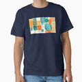 Teal And Orange Abstract Geometric Design by ChrisButler