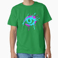 Neon Cyberpunk Melting Eye Drip Glitch Art by MarCinu Art