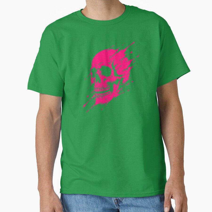 Neon Cyberpunk Melting Skull Glitch 2026 by MarCinu Art