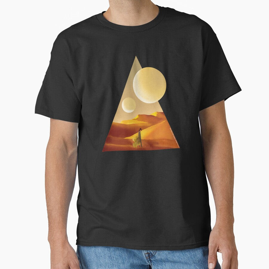 Dune with sandy landscape and moons by Mariia Berezhna