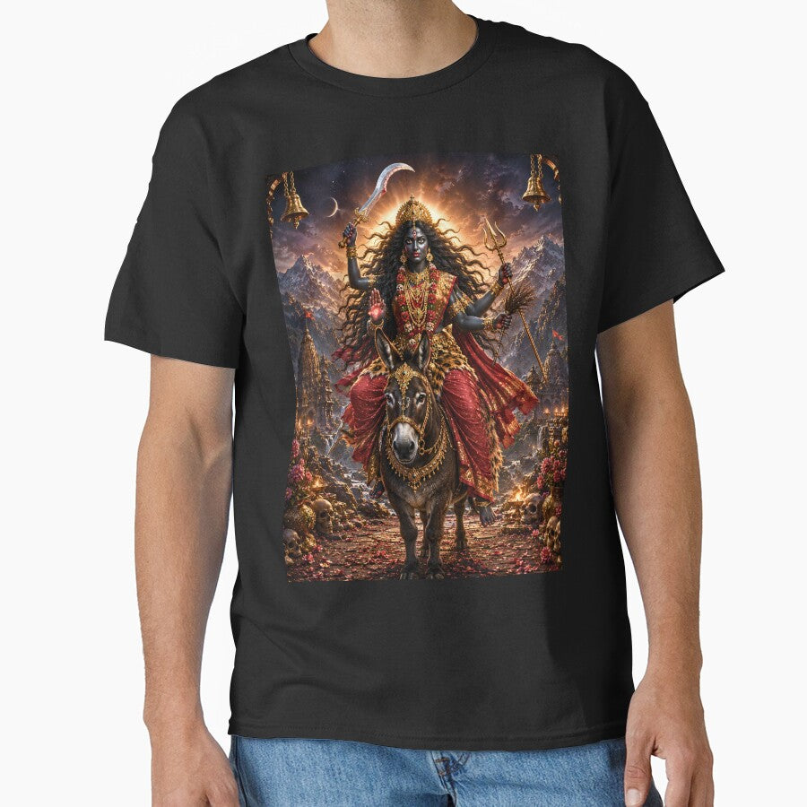 Kalaratri Goddess Dark Divine Art | Fierce Navratri Dussehra Wall Decor | Kali Inspired Artwork by Homyar
