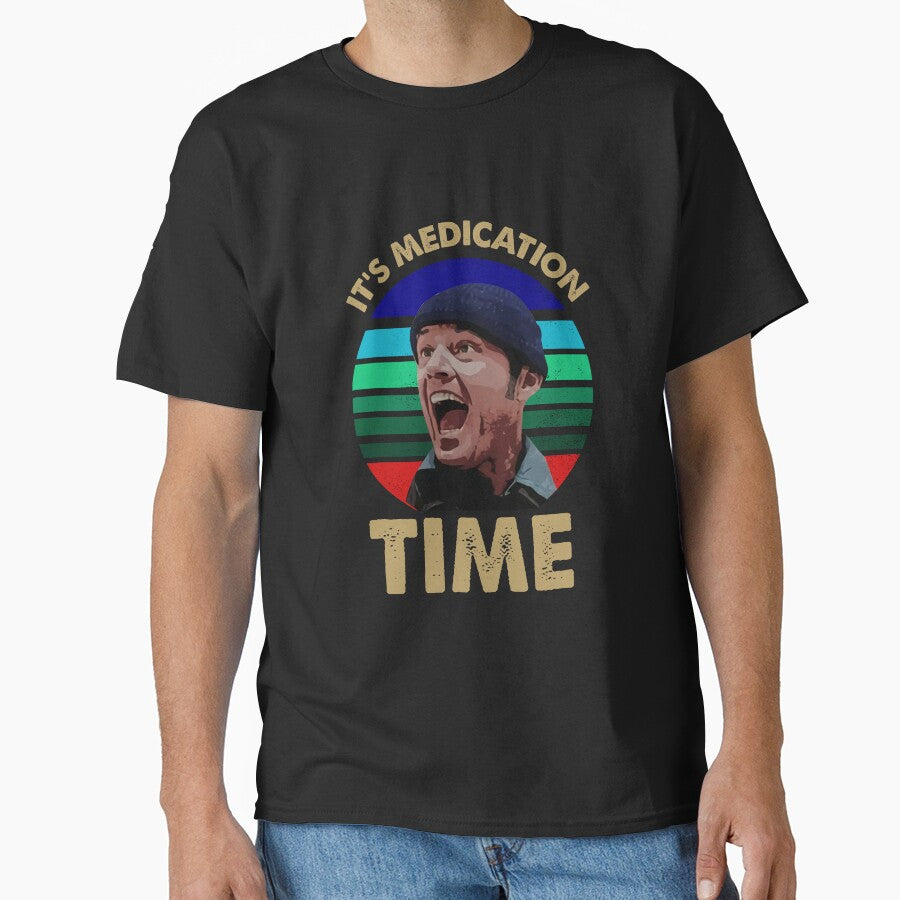 It's Medication Time Shirts, Randle McMurphy One Flew Over The Cuckoo's Nest Shirt, Custom Shirt, 70s Vintage Retro Movie T Shirt by newillcheryp