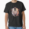 Adorable Sea Otters Couple Holding Heart Rock Art by zzz888