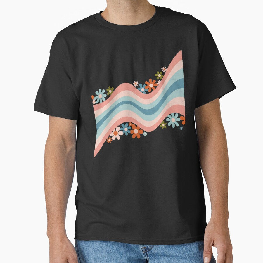 Abstract Boho Floral Wave Art by Dzblack