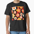 Retro 1960's Groovy Hippie Orange And Yellow Flowers by DEC02