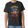 Electrical Testicle Festival Funny Psychedelic Rainbow Electro Brain Trippy Design by RuperDelois