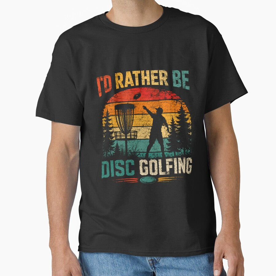 I'd Rather Be Disc Golfing Disc Golfer Player Hobby by RetroMini2026