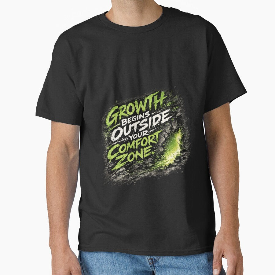 Growth Begins Outside Your Comfort Zone – Motivational Typography Design by ArtisticHeart21