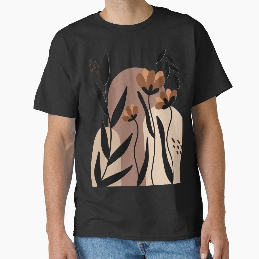 Boho Abstract Botanical Print in Terracotta and Neutral Tones by BuckaBaby