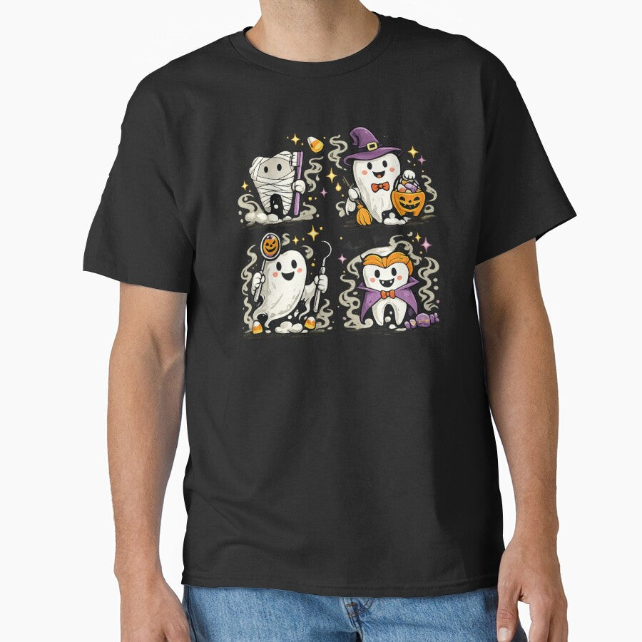 Halloween Dental Gift Dentist Ghost Crew Art by Corvoria
