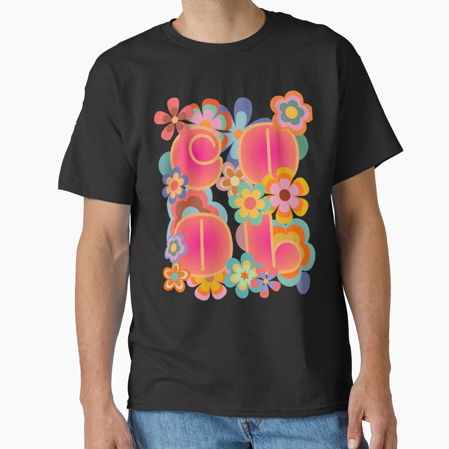 Cool bright pink floral by InkRiot Studios