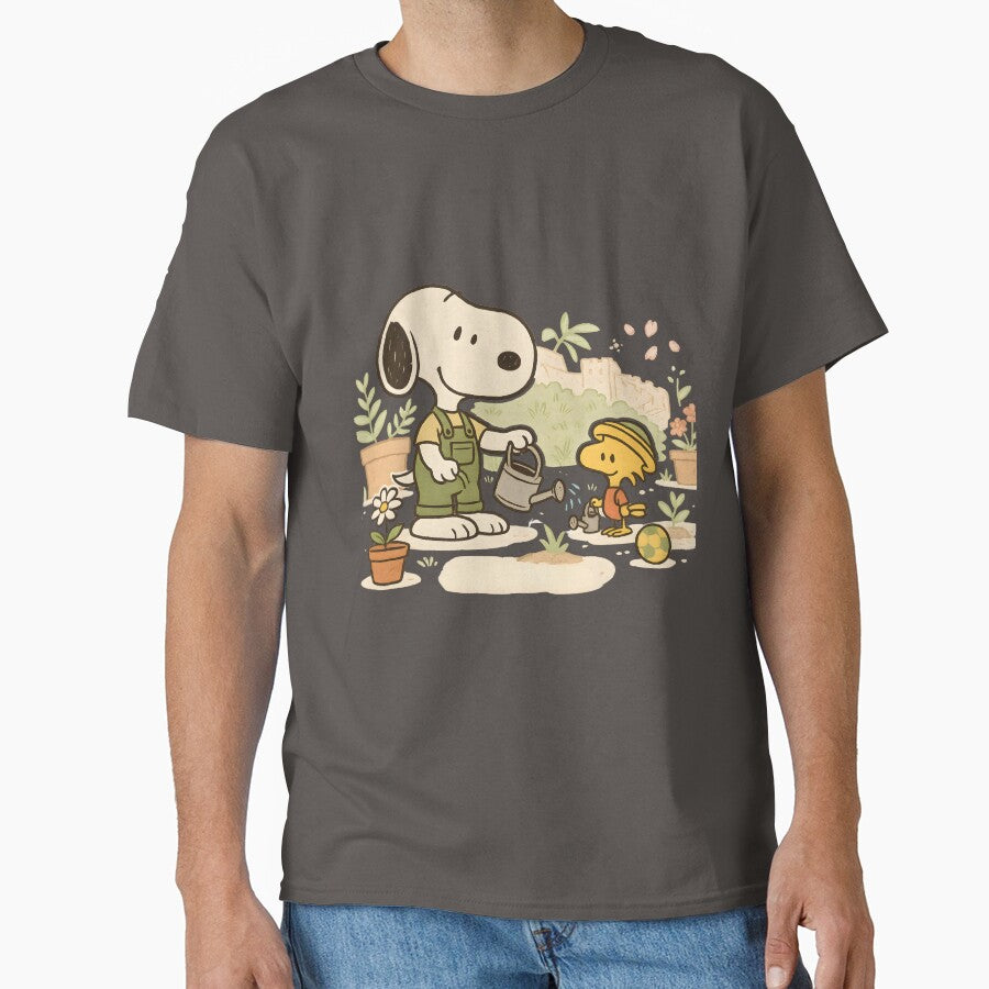 Snoopy Gardener – Cute Dog & Bird Watering Plants by Tidal Arts