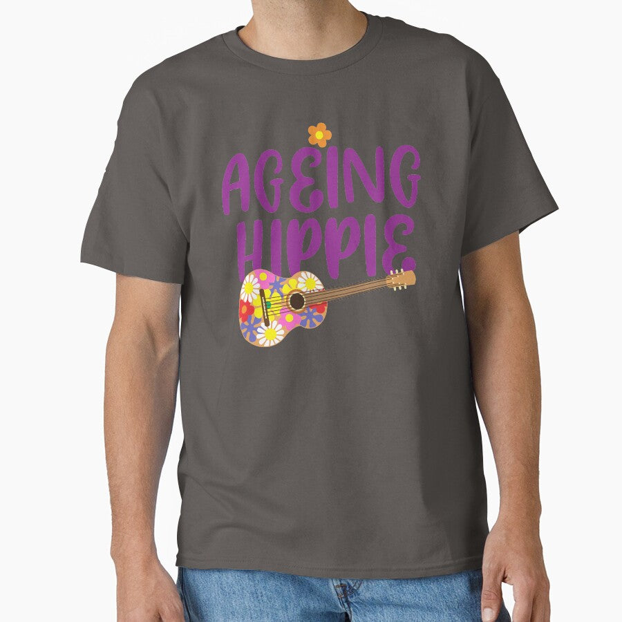 Sixties Ageing Hippy Retro Guitar by HotHibiscus