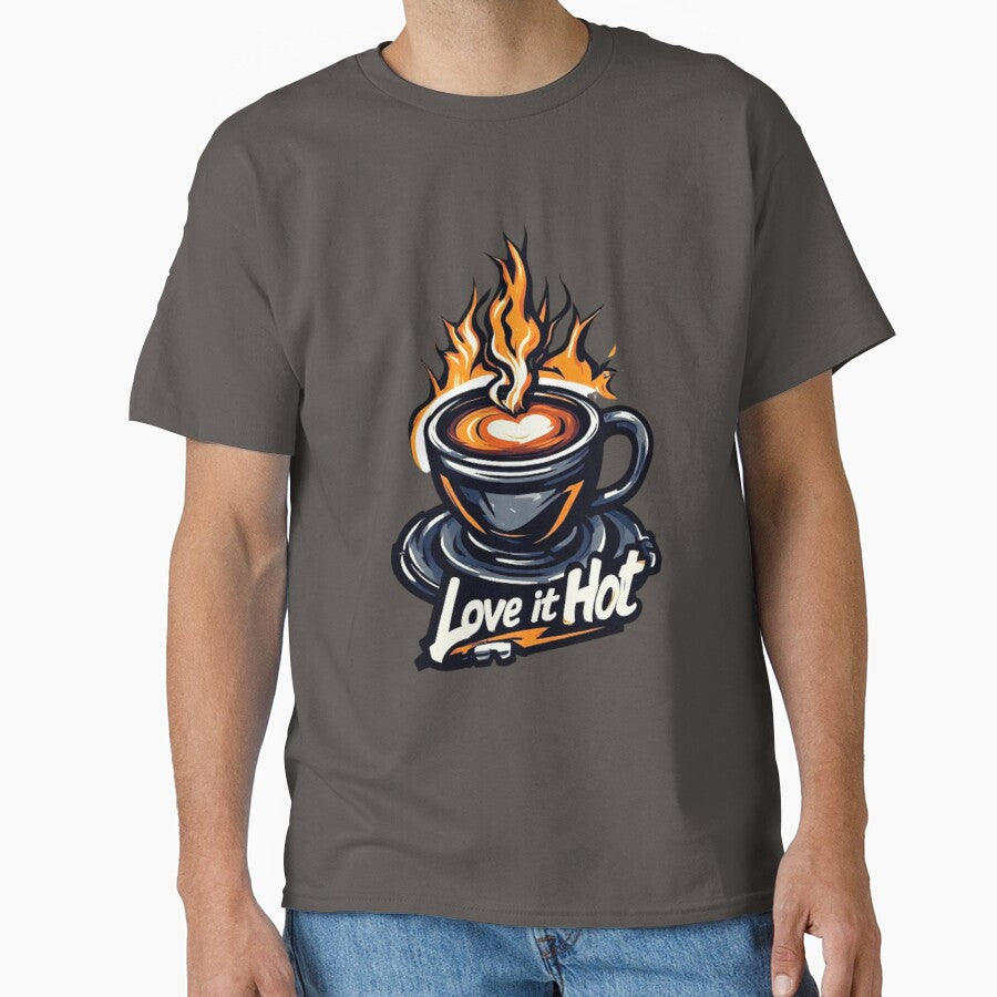Love It Hot Coffee Logo | Mechanical Steam Gears Flame Cup Barista Design 02 by Shift-Bloom