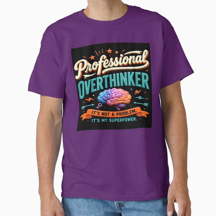 professional overthinker colorful funny typographic design by SmashingDeals