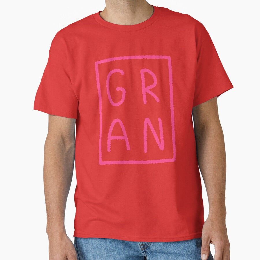 Square GRAN simple hot pink wiggly lettering by FrenchieBoops
