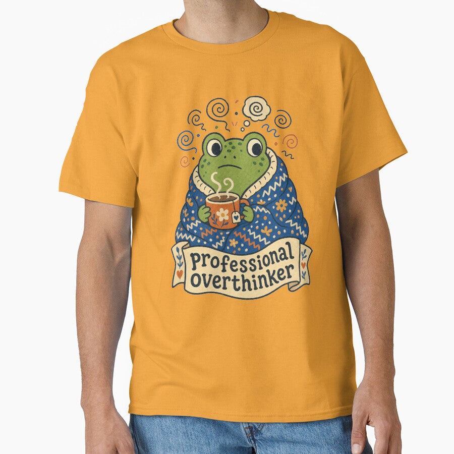 Professional Overthinker Cozy Frog by VisualArtsOasis