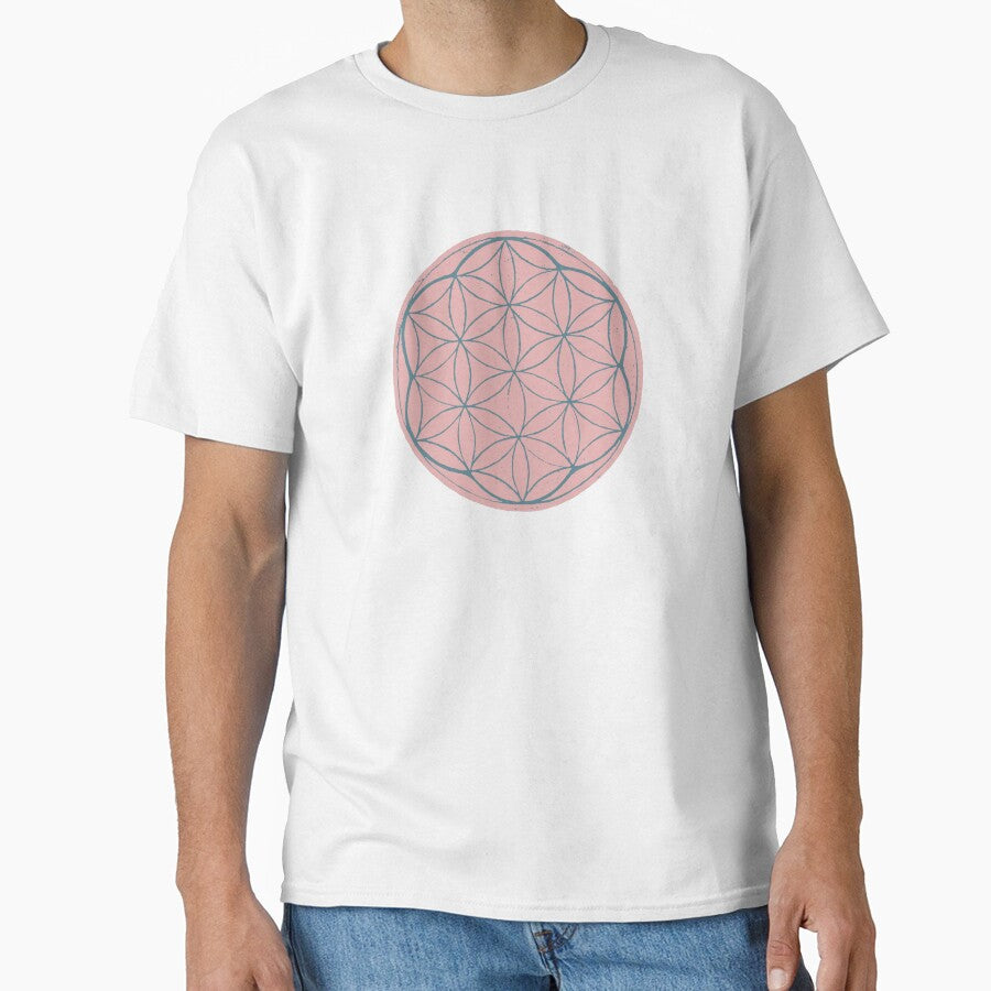 Flower of Life Linocut - Rose + Peacock by Irene Estelle