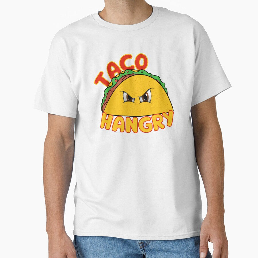 Taco Hangry, Funny Angry Eyes Taco by theflandonian