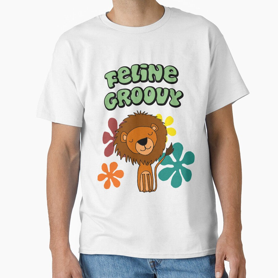 Funny Feline Groovy Lion Retro Cartoon by Nature's Fancy