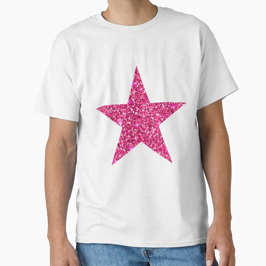 pink glitter star by funkyrainbowss