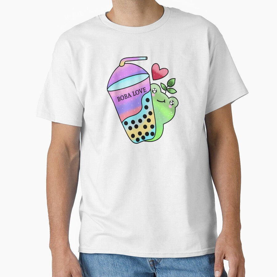 Kawaii cute frog drinking boba by Quacktails