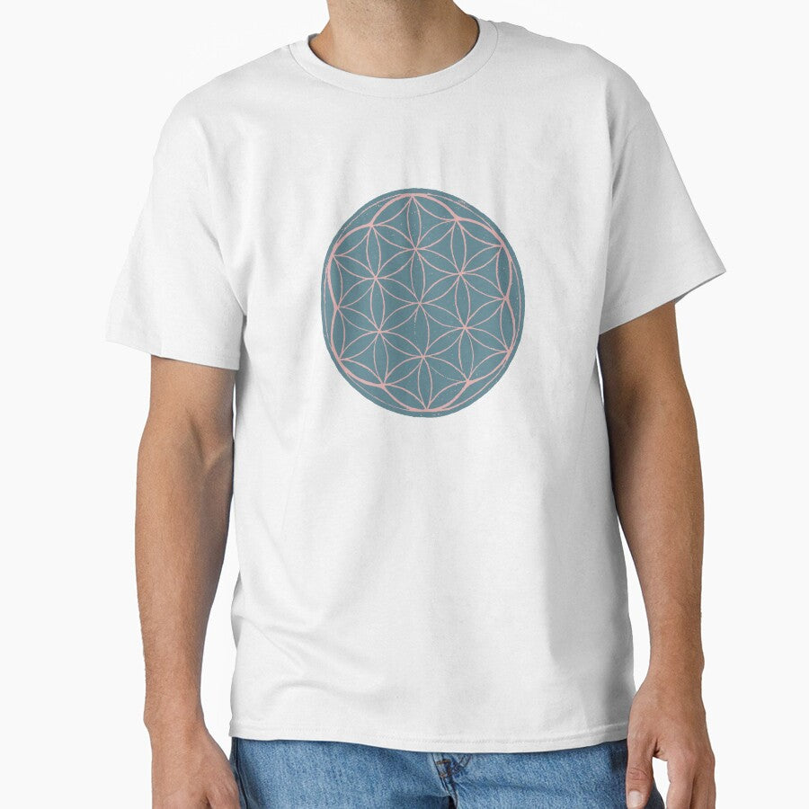 Flower of Life Linocut - Peacock + Rose by Irene Estelle