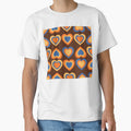 Groovy Retro Heart Seamless Pattern - 70s Vintage Love Aesthetic by Niji Hibana