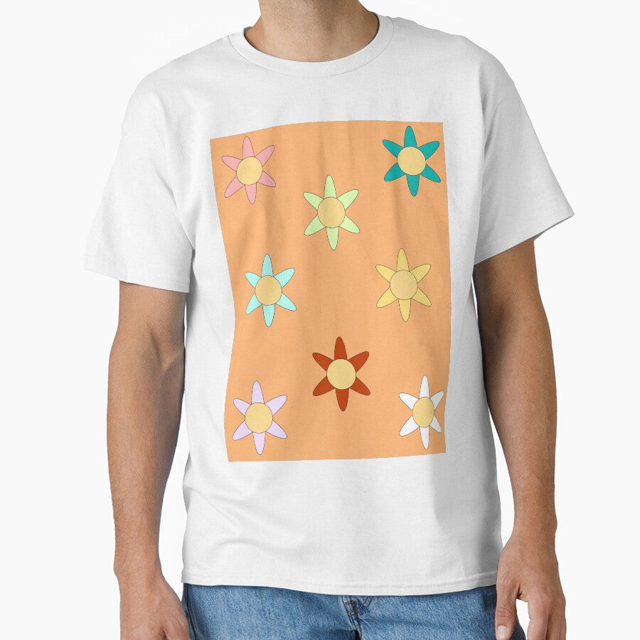 Retro 70s Groovy Spring Flowers Pattern by jays-artworks