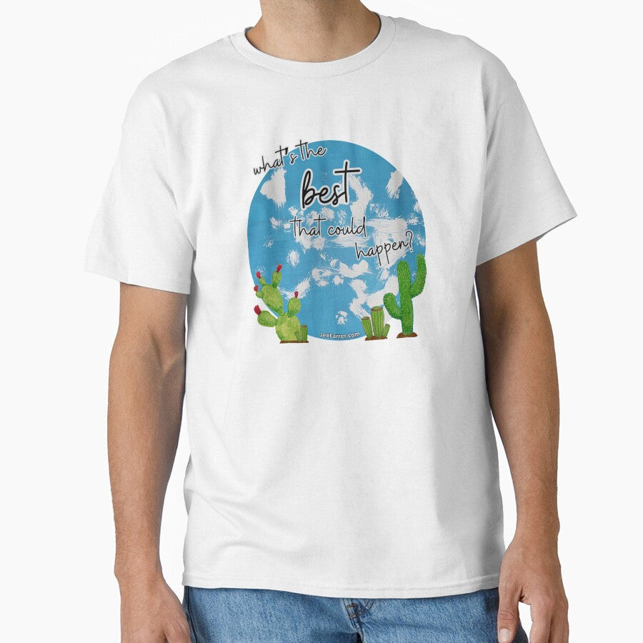 What's the best that could happen? Disabled service dog artist team fundraised tee by Pharaby Fable's Pup Artist Studio