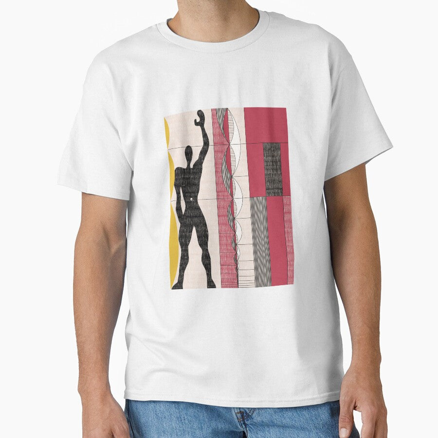Le Corbusier architecture illustration minimalist colored pencil Modulor by DANE_Projects