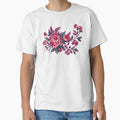 Pixel Floral Arrangement in Maroon by theCatghost