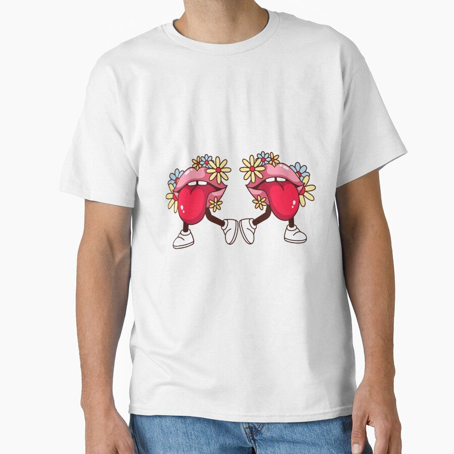 Lips groovy flowers by CreativaNook