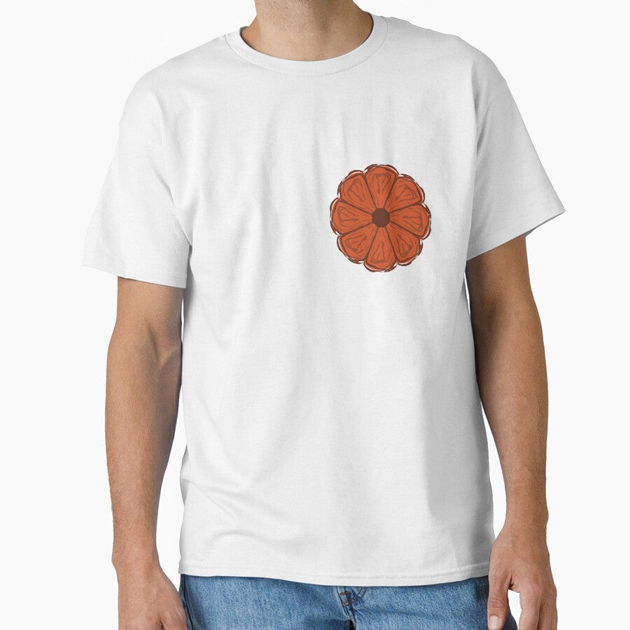 Rustic Red Retro Flower by Nate Klock Designs
