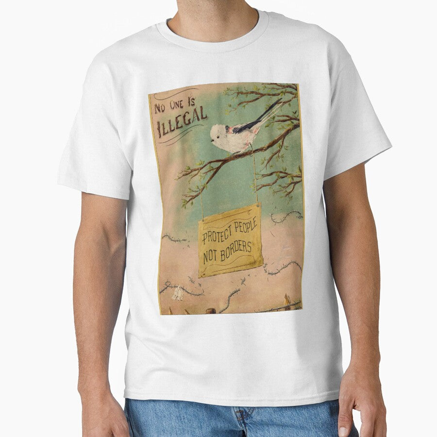 Protect people not borders - Pro-migrand bird by Loki Propagandart