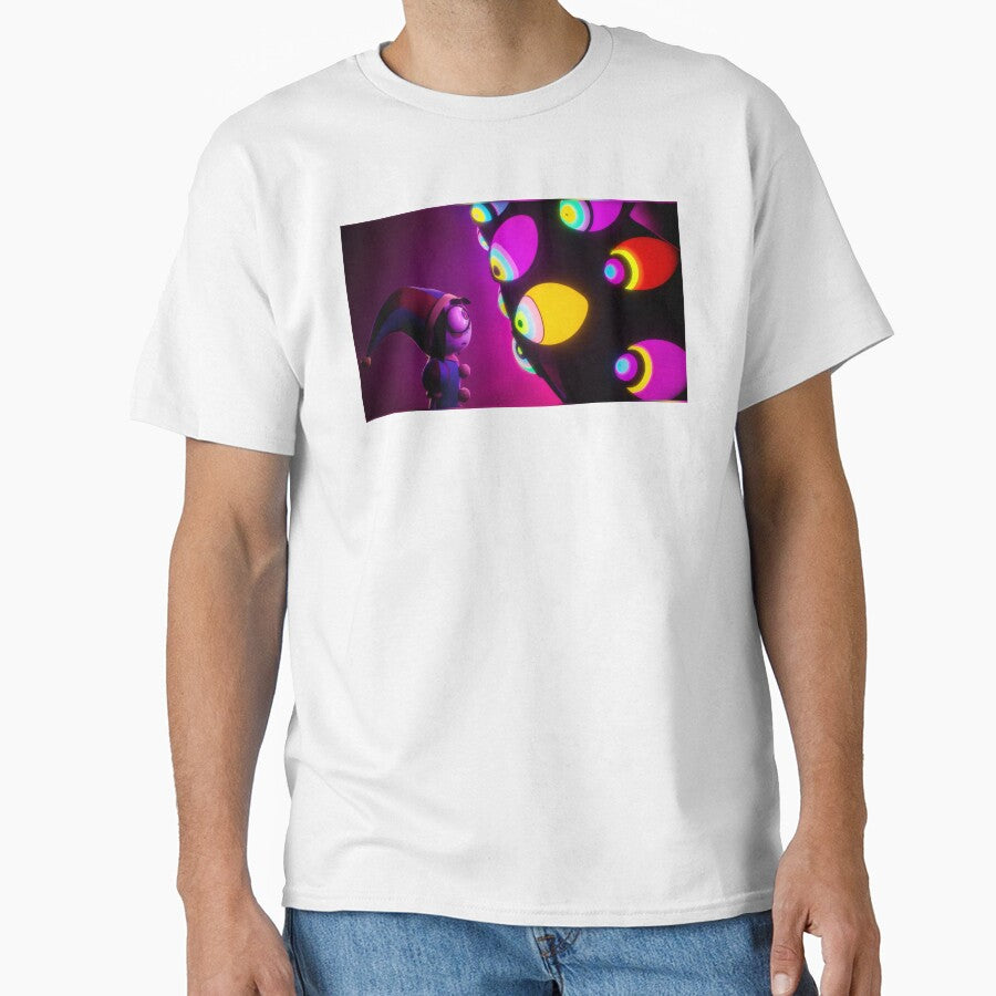 Surreal Digital Jester Neon Eyes Fantasy Art | Colorful Circus Inspired Illustration by Billy Morfo™