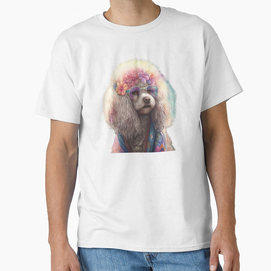 Funny hippie poodle by AnimalArtPhotos